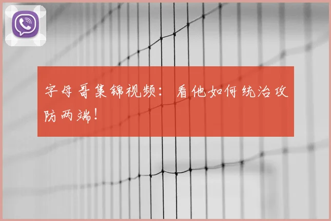 字母哥集锦视频：看他如何统治攻防两端！